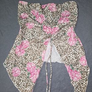 Floral Leopard Print Top